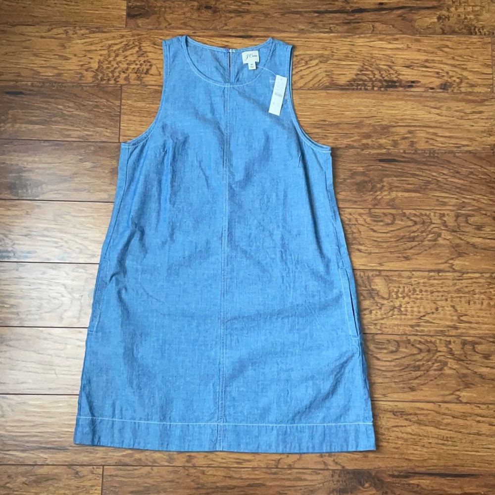J.Crew sleeveless chambray dress NWT
